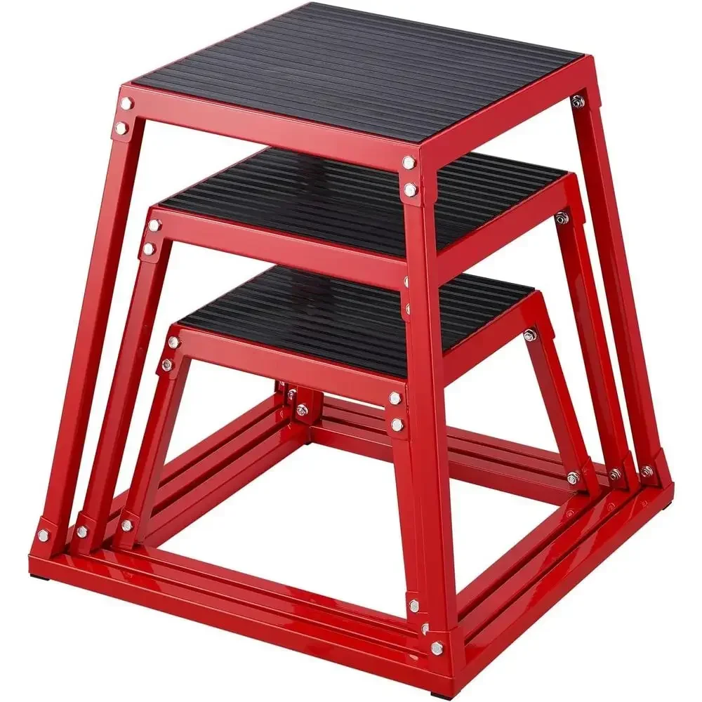 Home Gym Jump Box - Set of 3 Plyometric Jump Boxes: