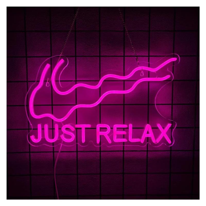 Home Gym Neon Sign - Just Relax Neon Sign Light For