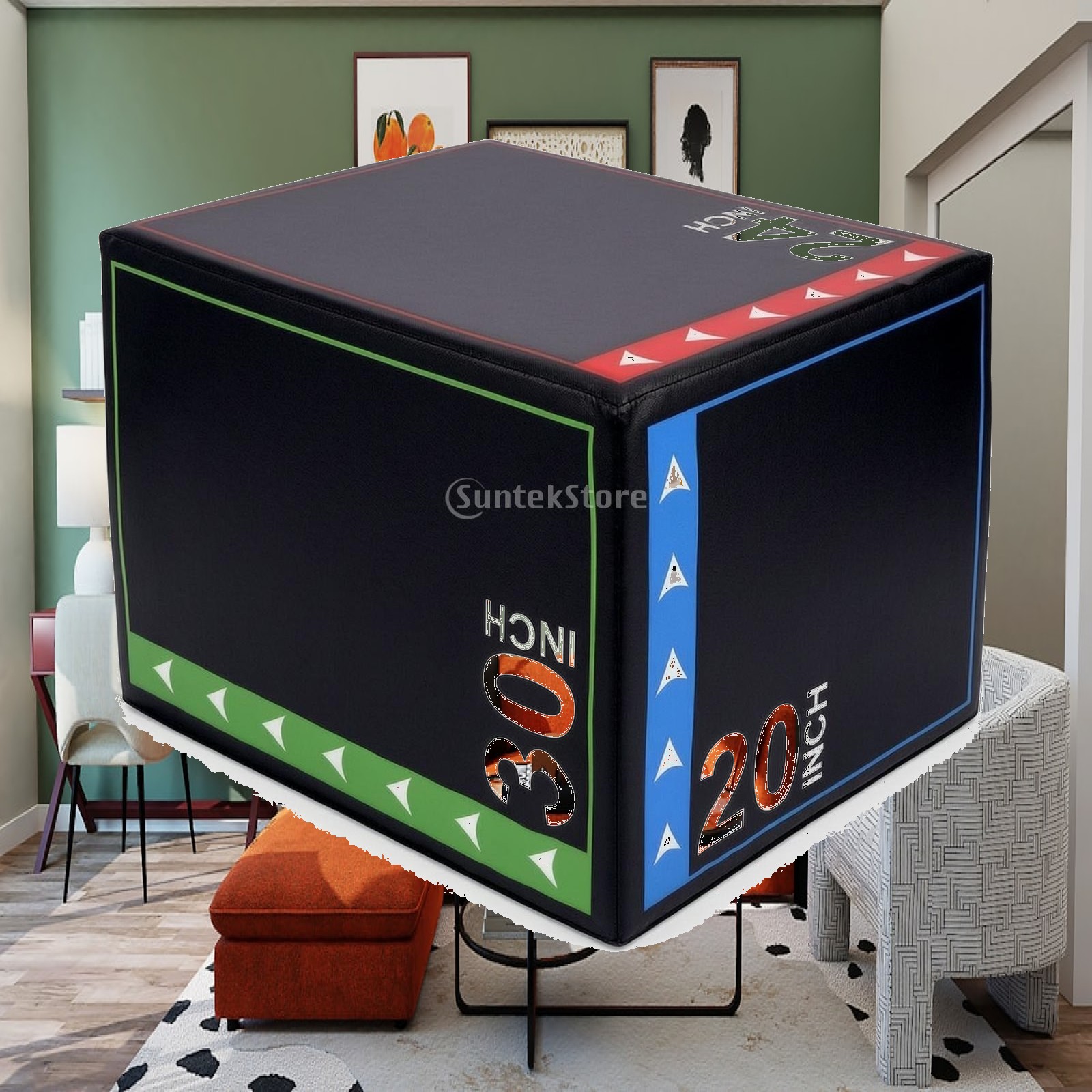 Home Gym Jump Box - Soft Plyo Jump Box Shock-Absorbing Foam