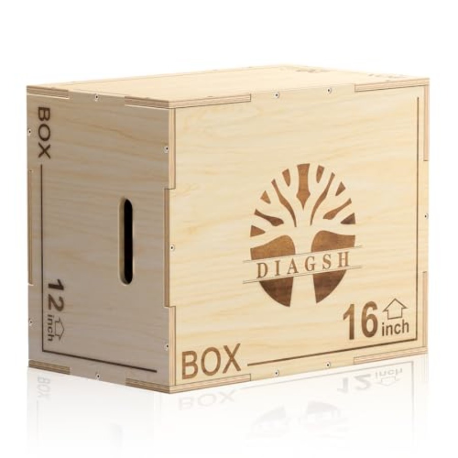 Home Gym Jump Box - Plyo Box - 3-in-1 wood plyometric