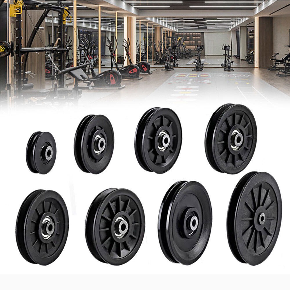 Home Gym Cable Pulley System - High Quality Black Nylon Bearing Pulley