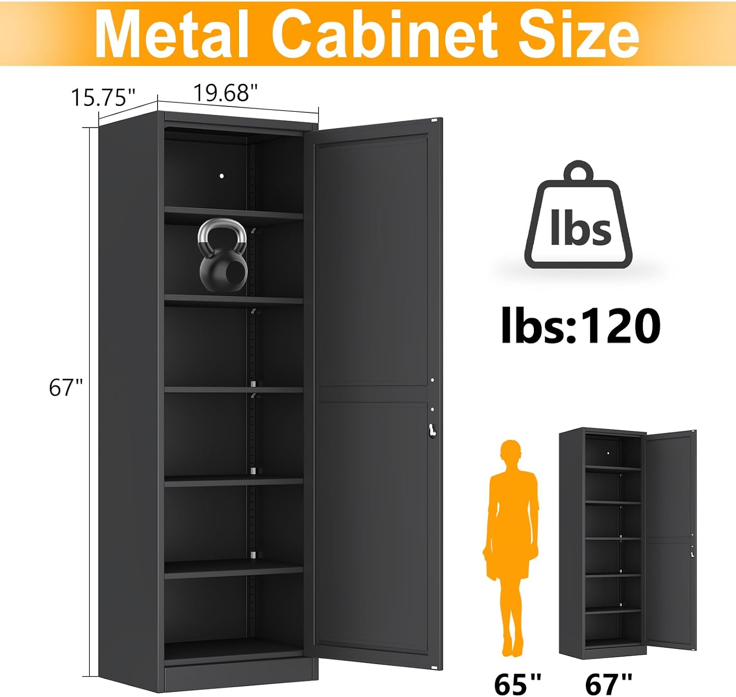 67 Inch Tall Narrow Metal Lock - Home Gym Multifunctional ulasan dan harga