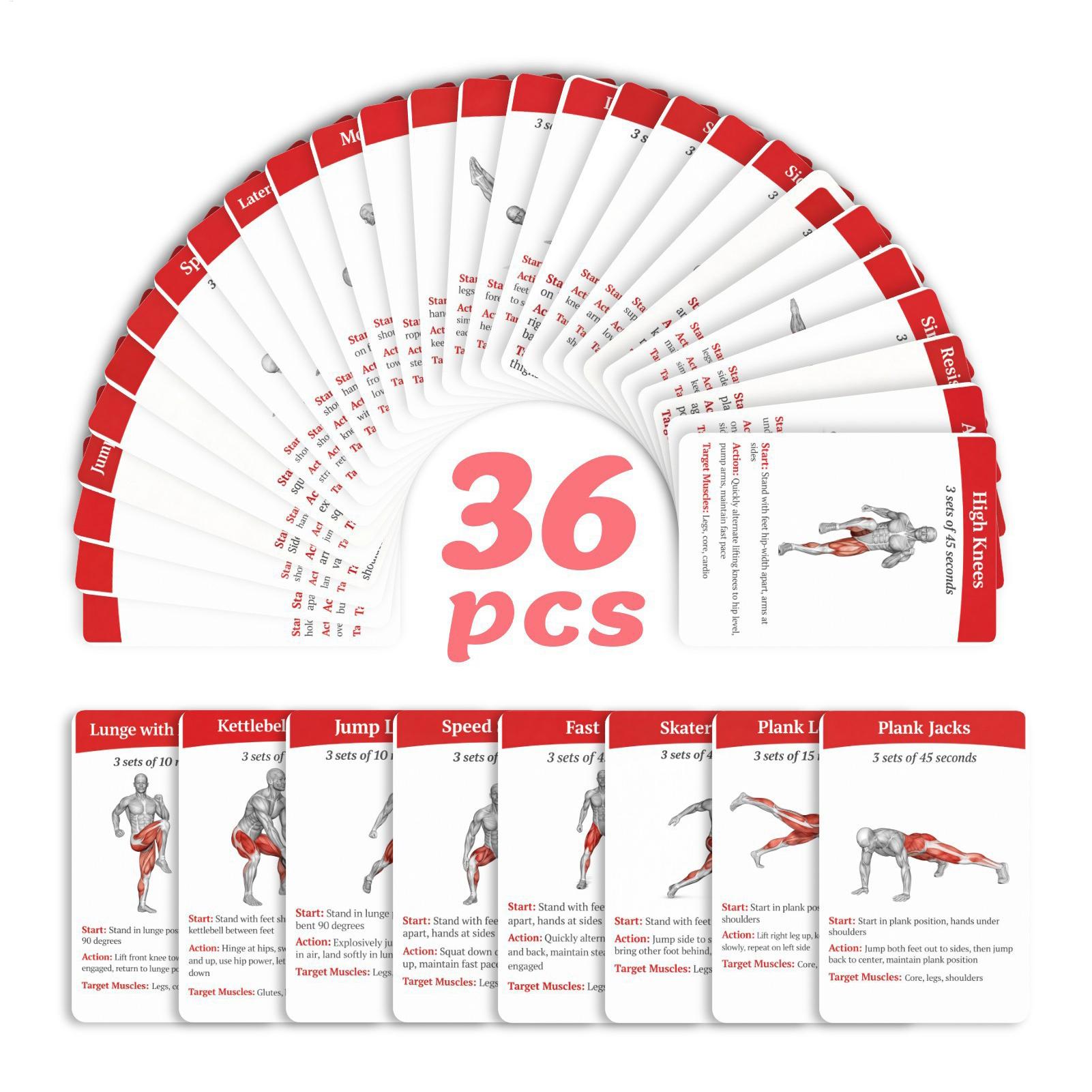 Workout Cards Exercise Deck 36 - Home Gym Guide ulasan dan harga