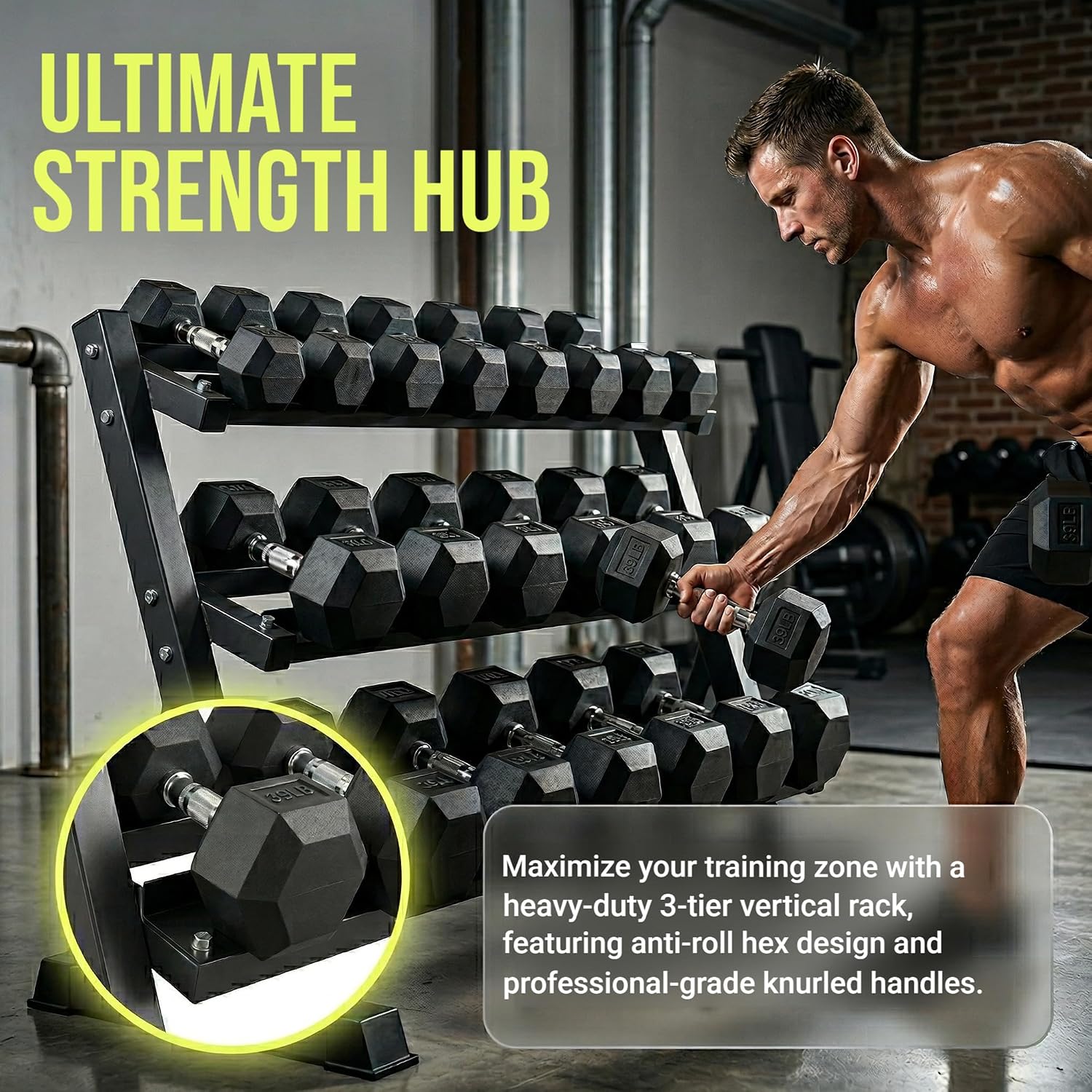 350/450/550 Lbs Hex Dumbbell S - Hex Dumbbell Set ulasan dan harga