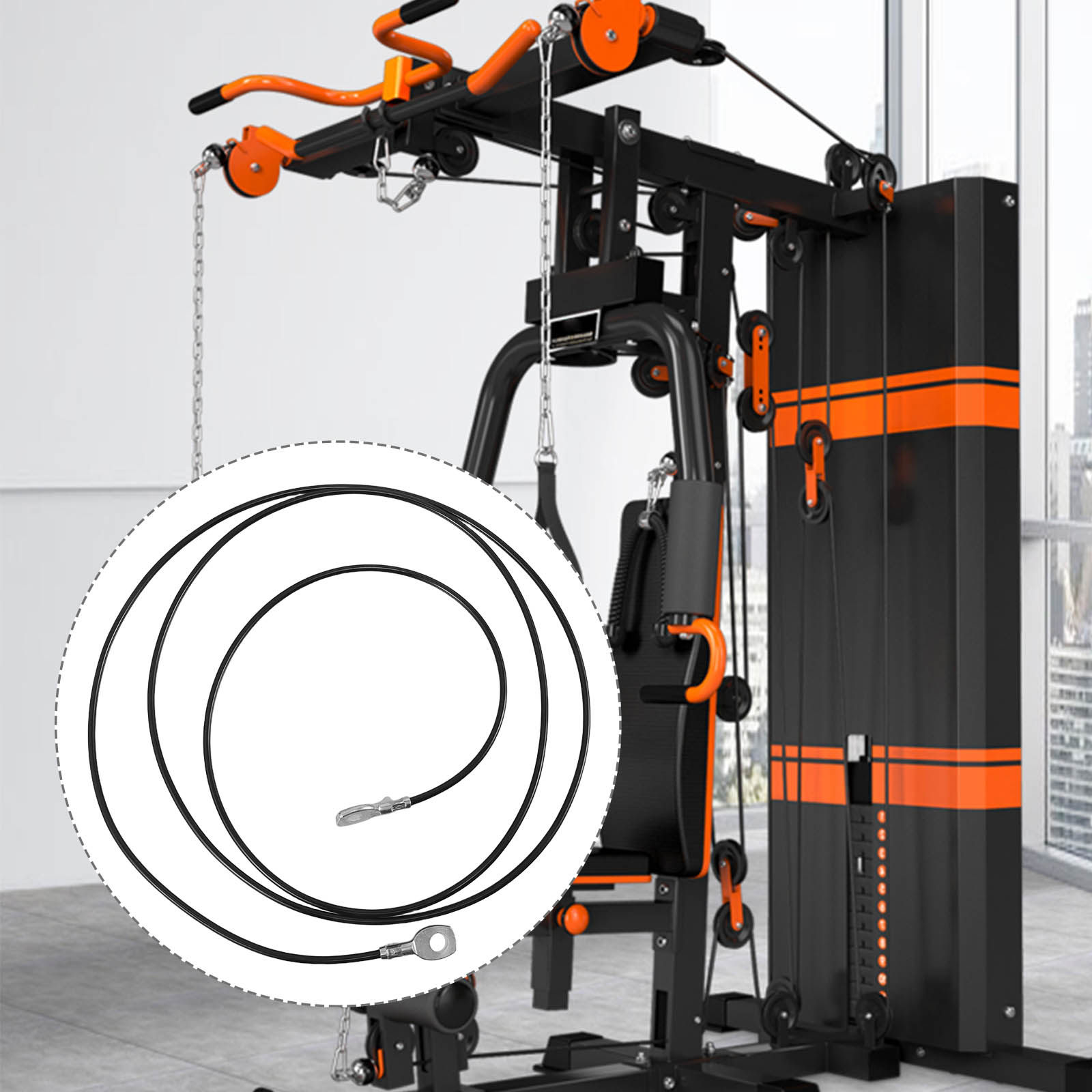 Heavy Duty Steel Wire Gym Cabl - Home Gym Cable Pulley System ulasan dan harga