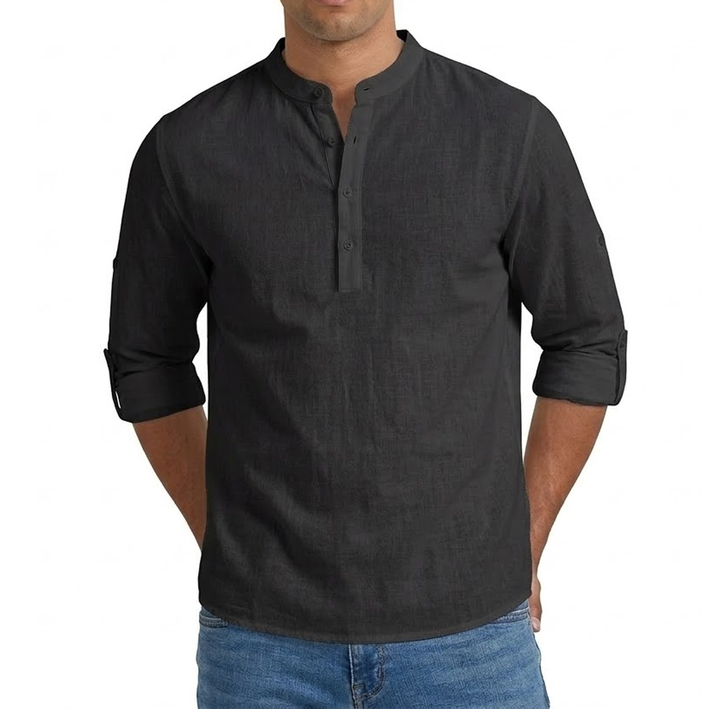 Mens Linen Shirt Luxury Casual - Home Gym Full Setup ulasan dan harga