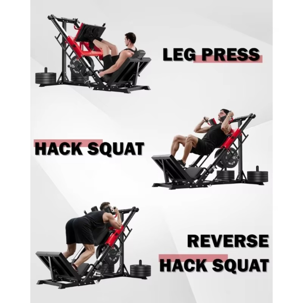 3-in-1 Leg Press Hack Squat Ma - Home Gym Quad Machine ulasan dan harga