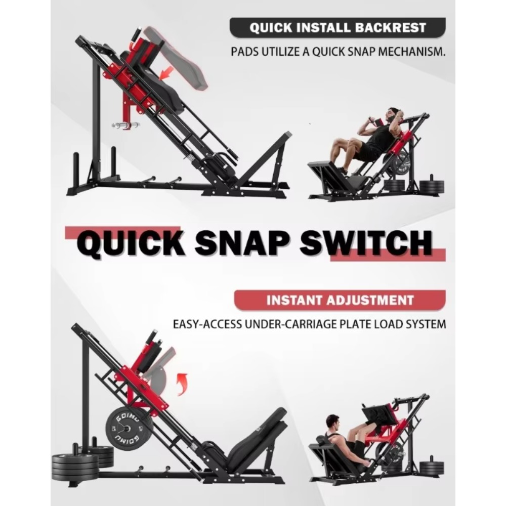 3-in-1 Leg Press Hack Squat Ma - Home Gym Quad Machine ulasan dan harga