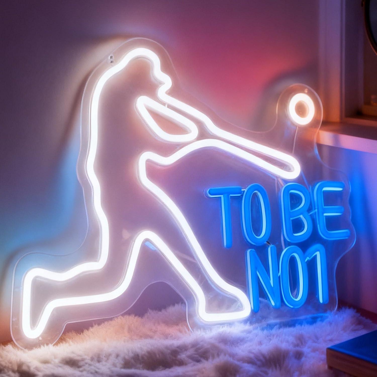 To Be No1 Neon Sign USB Dimmab - Home Gym Neon Sign ulasan dan harga