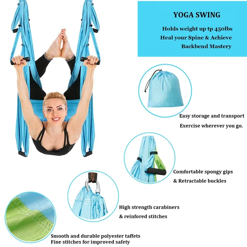 6 Handles Aerial Yoga Hammock  - Yoga Trapeze Swing ulasan dan harga