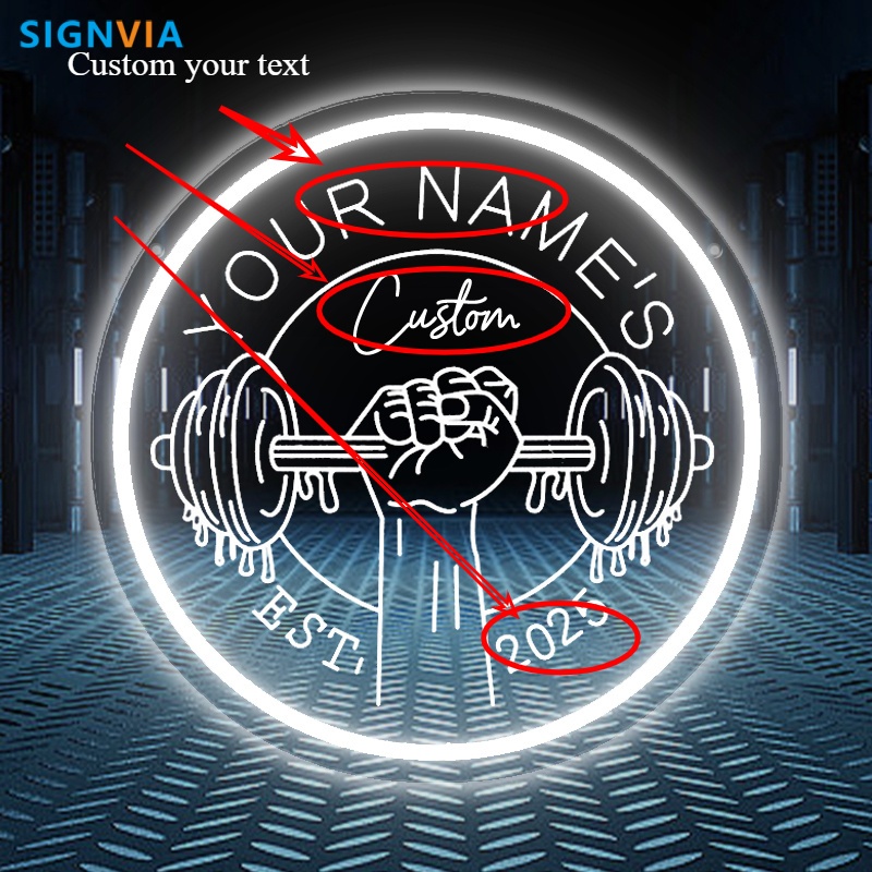 Custom LED Gym Neon Sign Barbe - Home Gym Neon Sign ulasan dan harga