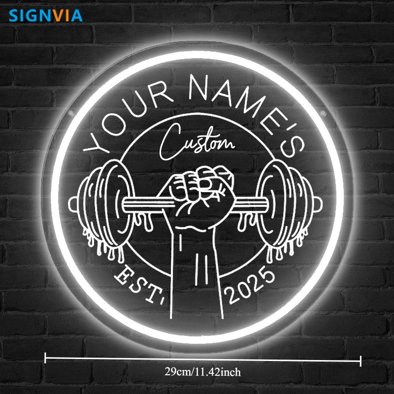 Custom LED Gym Neon Sign Barbe - Home Gym Neon Sign ulasan dan harga