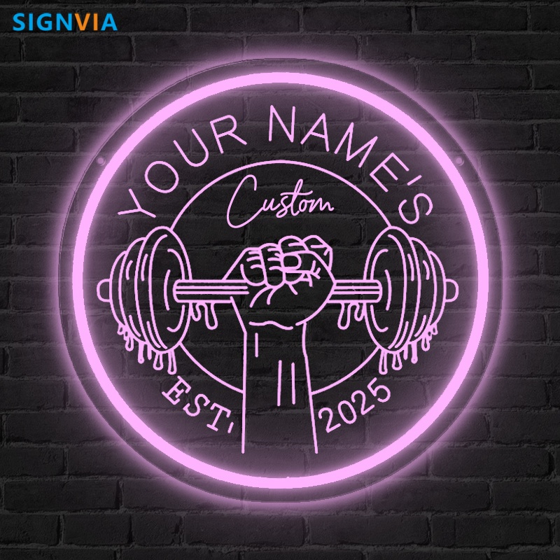 Custom LED Gym Neon Sign Barbe - Home Gym Neon Sign ulasan dan harga