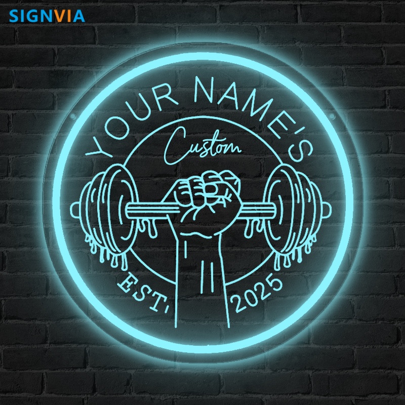 Custom LED Gym Neon Sign Barbe - Home Gym Neon Sign ulasan dan harga