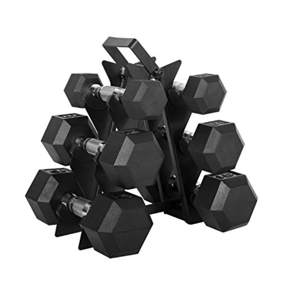 Coated Hex Dumbbell Weight Set - Hex Dumbbell Set ulasan dan harga