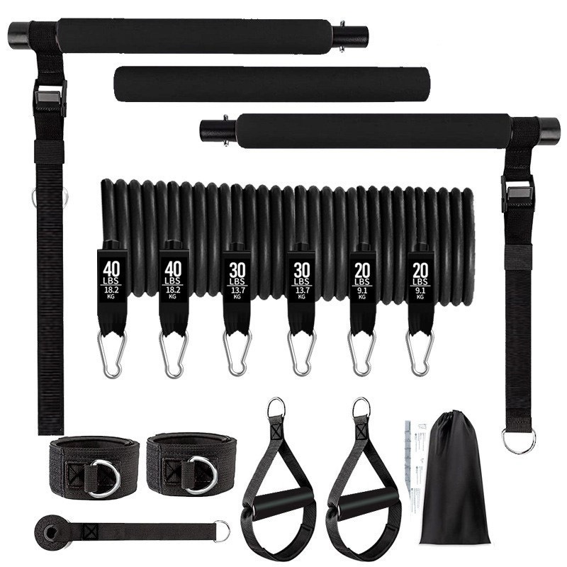 180lbs Resistance Bands with A - Home Gym Full Setup ulasan dan harga
