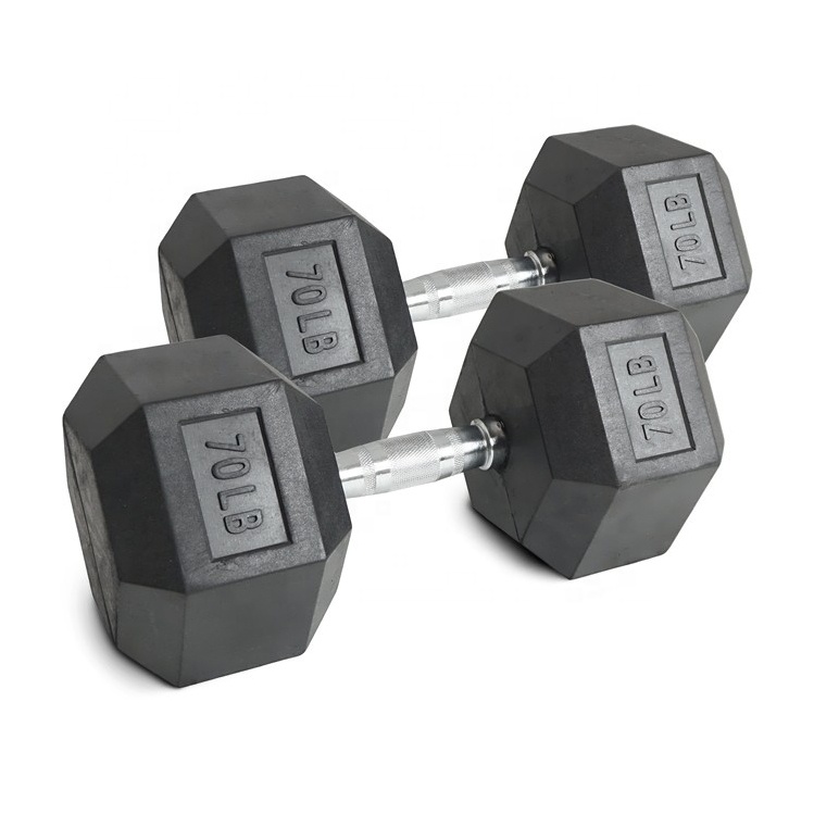 70lb Rubber Hex Dumbbell Set C - Hex Dumbbell Set ulasan dan harga