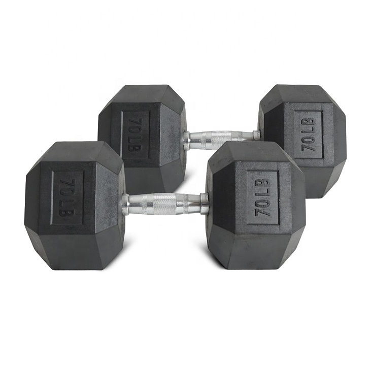 70lb Rubber Hex Dumbbell Set C - Hex Dumbbell Set ulasan dan harga