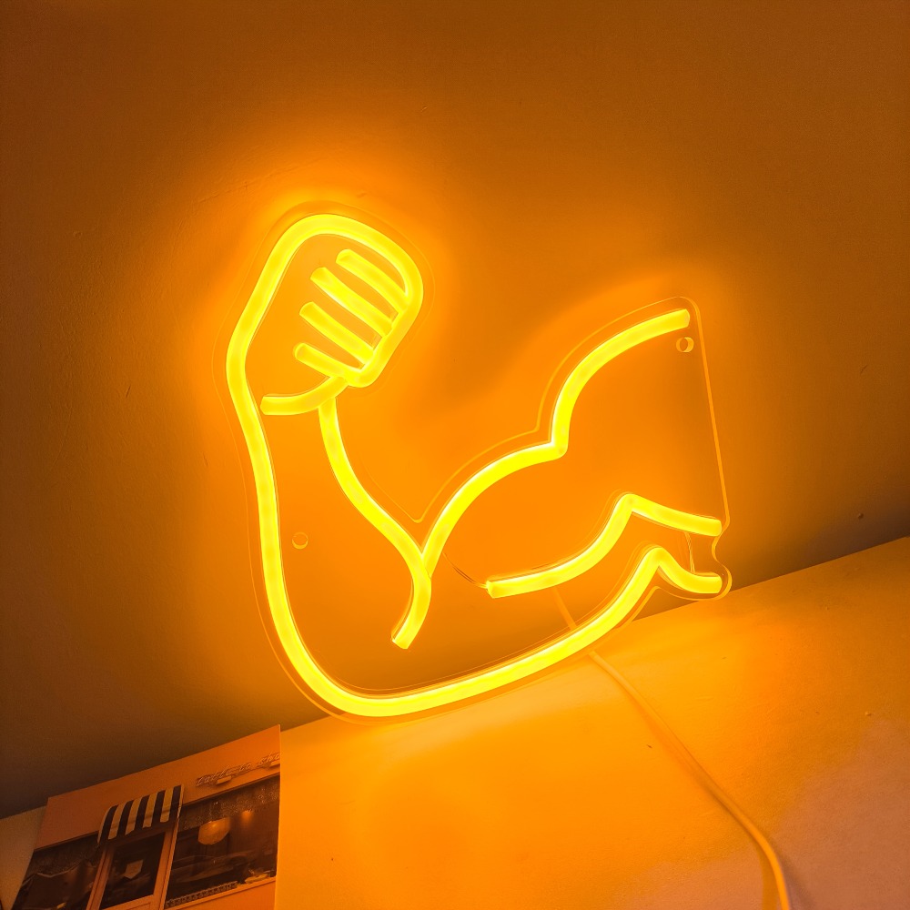Fitness Motivation Light - Mus - Home Gym Neon Sign ulasan dan harga