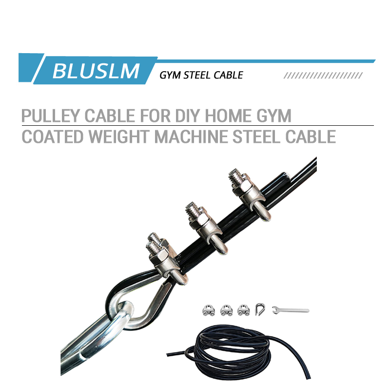 5mm TPU Coated Steel Replaceme - Home Gym Cable Pulley System ulasan dan harga