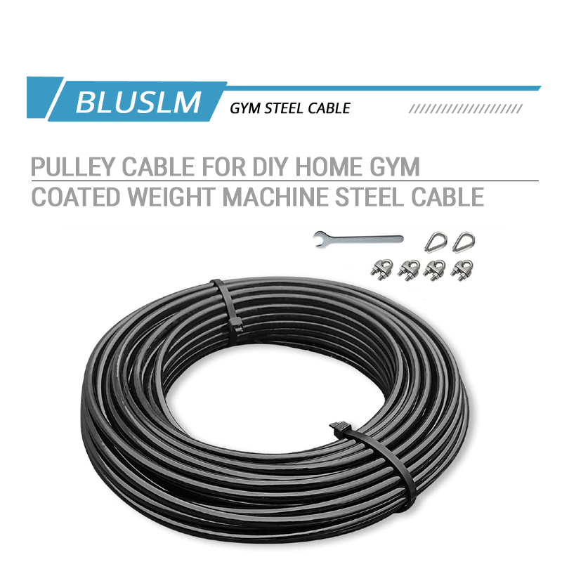 5mm TPU Coated Steel Replaceme - Home Gym Cable Pulley System ulasan dan harga