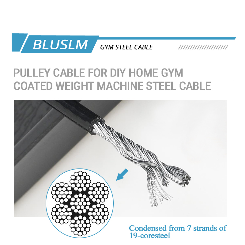 5mm TPU Coated Steel Replaceme - Home Gym Cable Pulley System ulasan dan harga