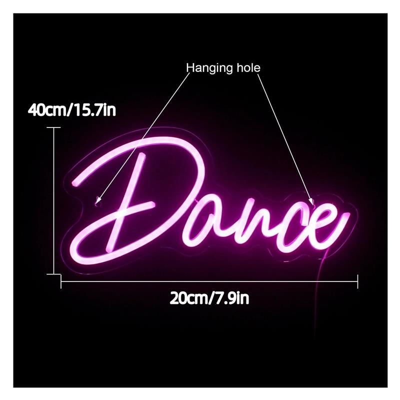 Dance Neon Sign Pink Light Dan - Home Gym Neon Sign ulasan dan harga