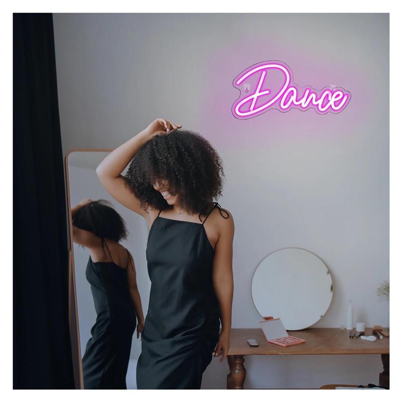 Dance Neon Sign Pink Light Dan - Home Gym Neon Sign ulasan dan harga
