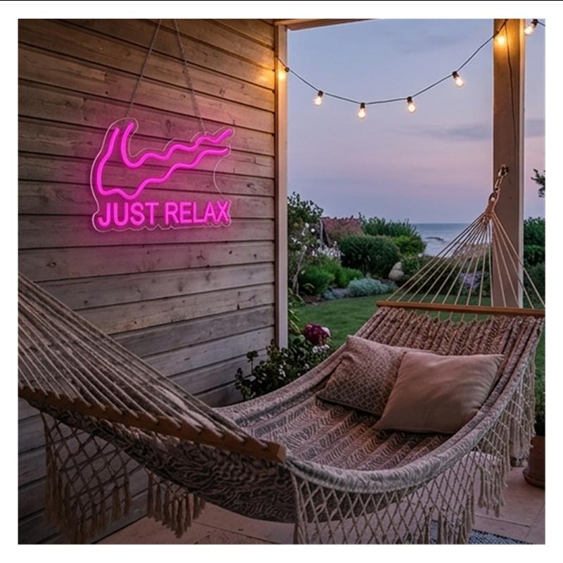 Just Relax Neon Sign Light For - Home Gym Neon Sign ulasan dan harga