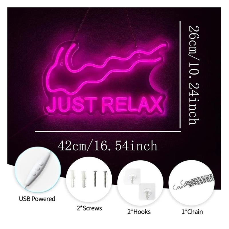 Just Relax Neon Sign Light For - Home Gym Neon Sign ulasan dan harga