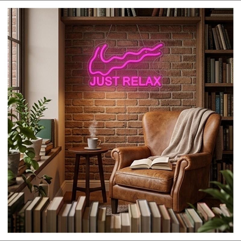 Just Relax Neon Sign Light For - Home Gym Neon Sign ulasan dan harga