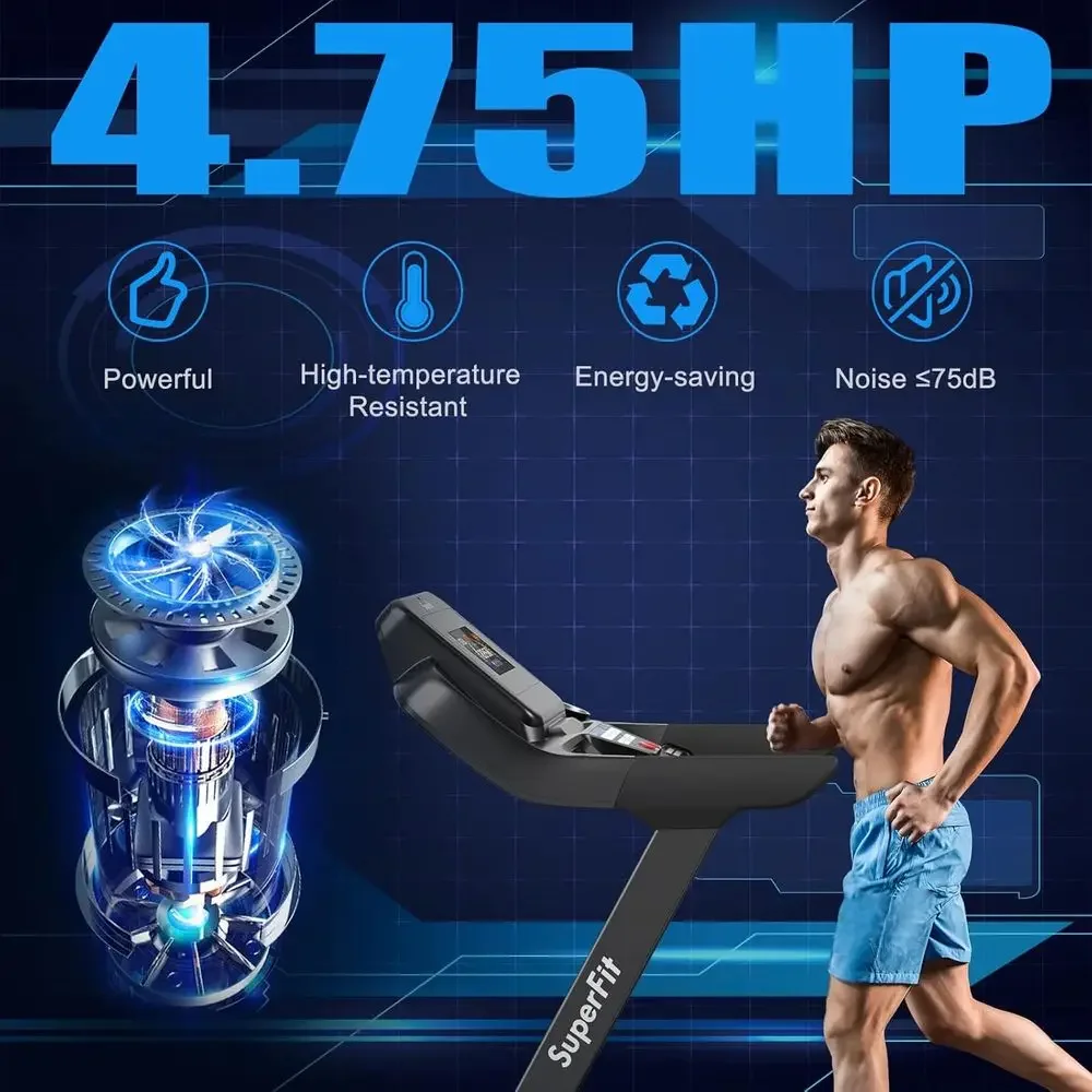 Heavy-Duty Treadmill with 4.75 - Home Gym Training Program ulasan dan harga
