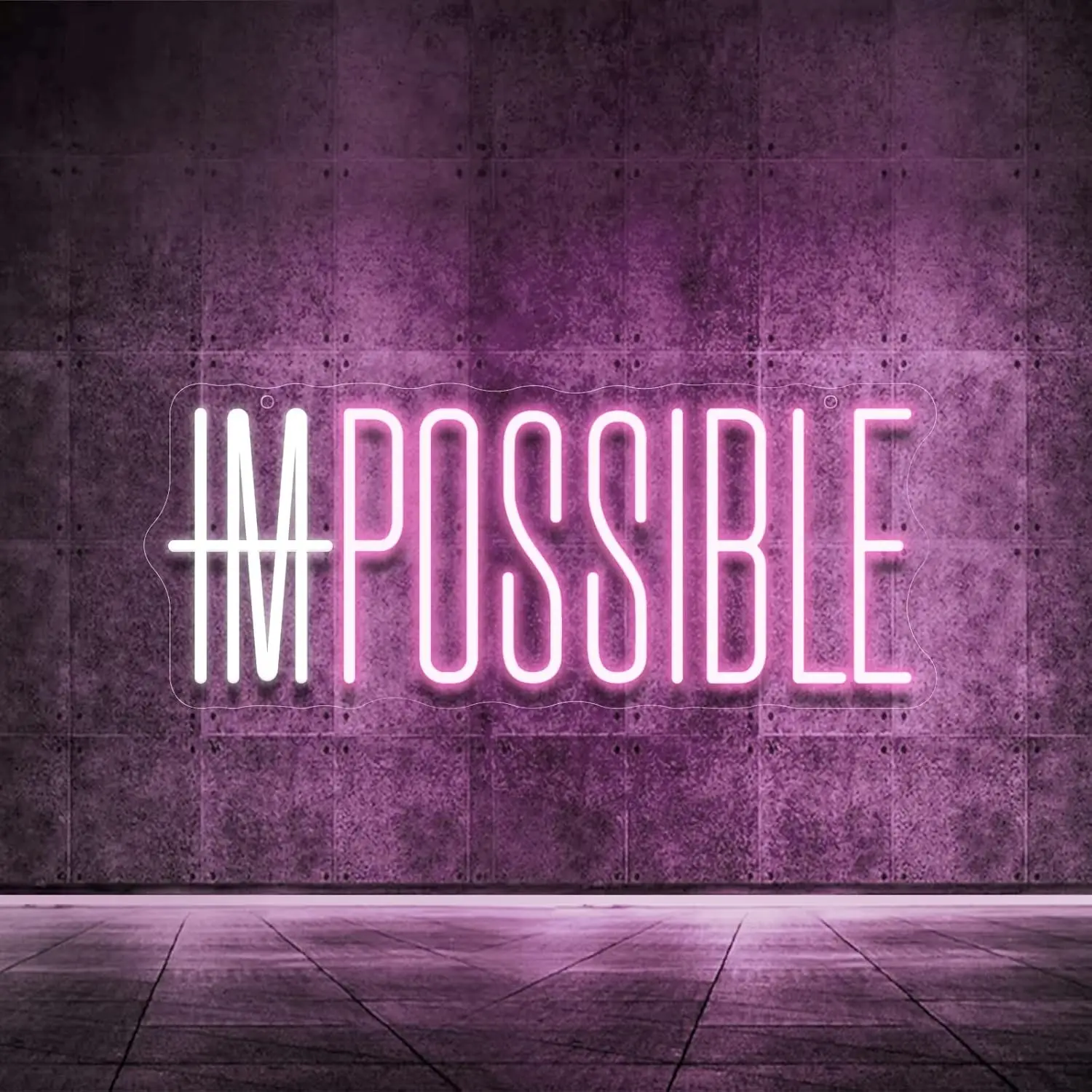 I'm Possible Neon Sign Party D - Home Gym Neon Sign ulasan dan harga