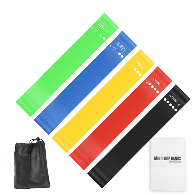 5Pcs TPE Resistance Bands Set  - Home Gym Mini ulasan dan harga