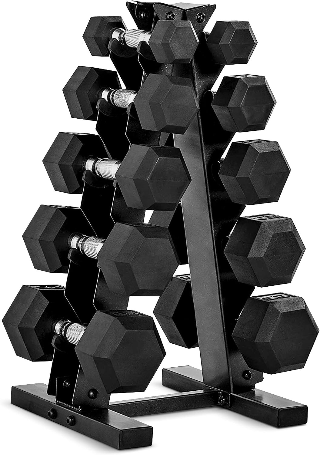 Rubber Coated Hex Dumbbell Set - Hex Dumbbell Set ulasan dan harga