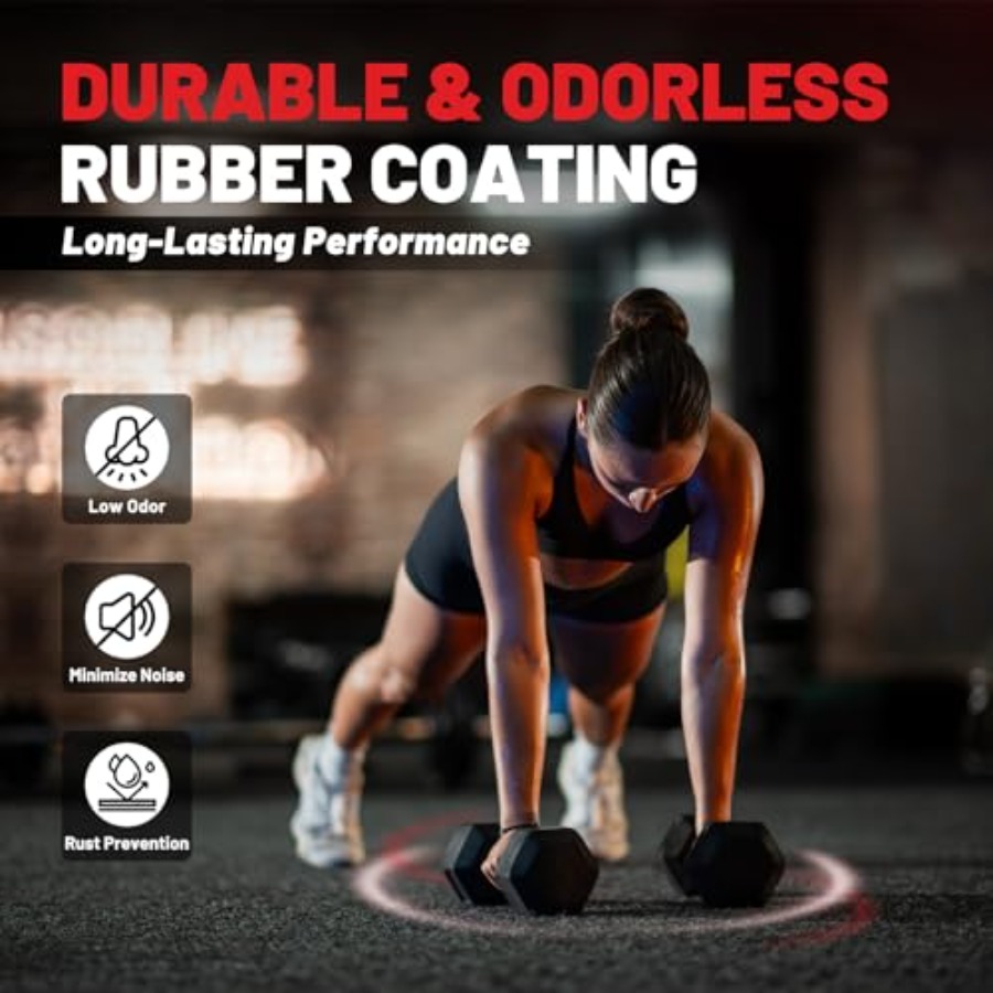 HEX Dumbbell Set 2.5-125lb Rub - Hex Dumbbell Set ulasan dan harga