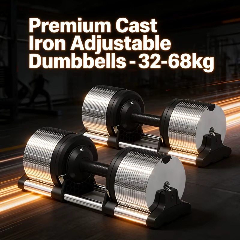 Quick Release 32kg 70lb Cast I - Hex Dumbbell Set ulasan dan harga