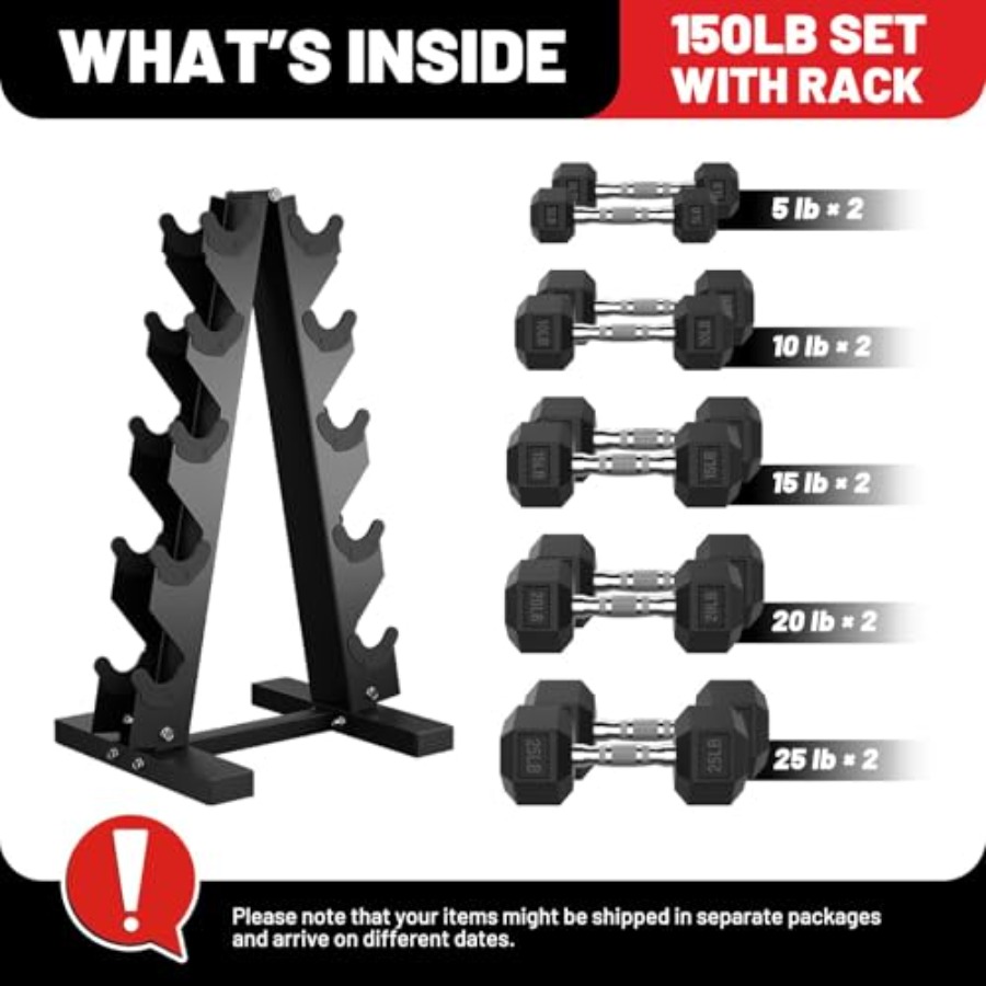 Hex Dumbbell Sets with Rack 60 - Hex Dumbbell Set ulasan dan harga
